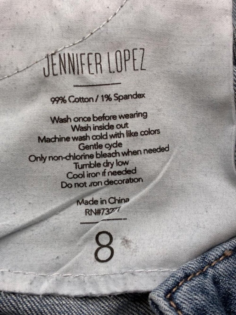 Jennifer Lopez Sz 8 Womens Distressed Boyfriend Embellished Denim JLO Jeans - Picture 3 of 11
